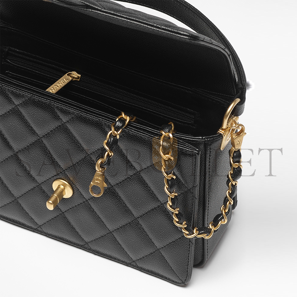 CHANEL SMALL FLAP BAG WITH TOP HANDLE AS5166 (19*14*4.5cm)